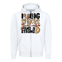White i love big sacks tight ends and a strong d Zipper Hoodie - MaliasSmallBusiness