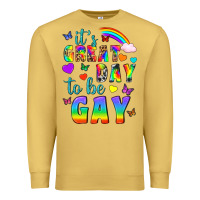 Antique Gold Western It's Great Day To Be Gay Premium Sweatshirt - BundleAndBundleShop