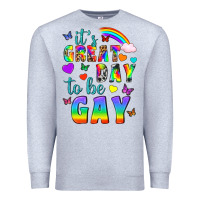 Heather Grey Western It's Great Day To Be Gay Premium Sweatshirt - BundleAndBundleShop