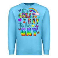 Ocean Blue Western It's Great Day To Be Gay Premium Sweatshirt - BundleAndBundleShop