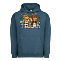 Pigment Midnight Navy Love Texas 4th of july Urban Hoodie - HowdyJamesFarm