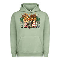 Pigment Oil Green Love Texas 4th of july Urban Hoodie - HowdyJamesFarm