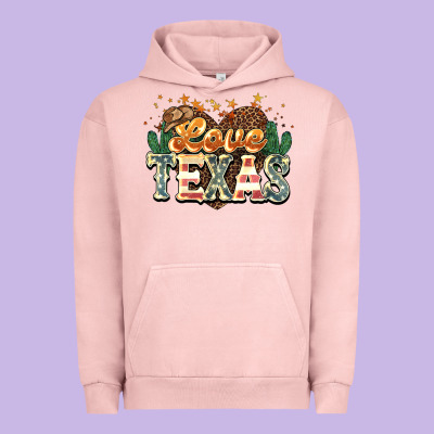 Love Texas 4th Of July Urban Hoodie Designed By Howdyjamesfarm