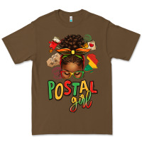 Cacao juneteenth afro messy bun postal girl Premium Tee - texasbilliewilder
