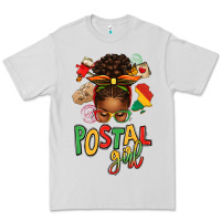 Dove Grey juneteenth afro messy bun postal girl Premium Tee - texasbilliewilder