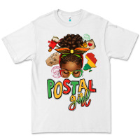 White juneteenth afro messy bun postal girl Premium Tee - texasbilliewilder