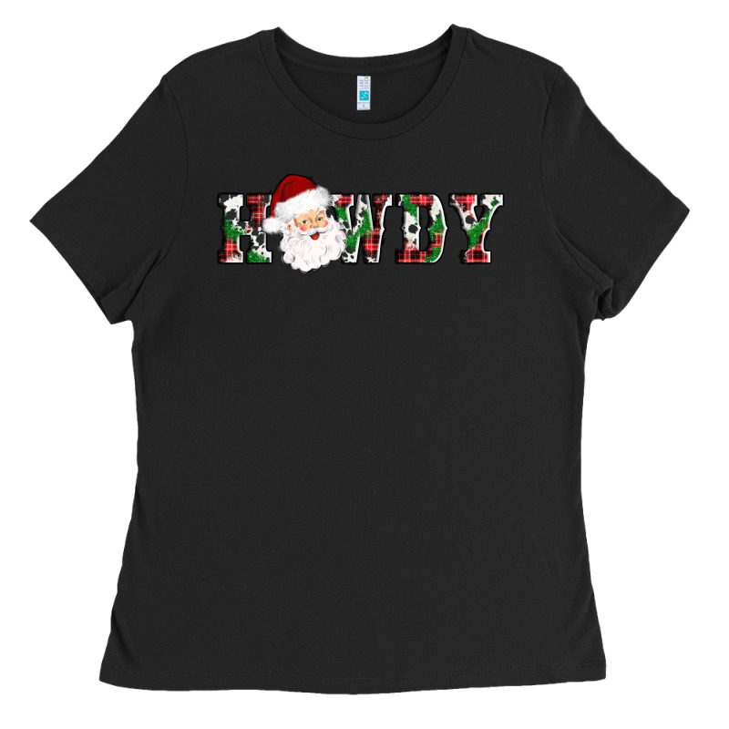 Howdy Santa Ladies Tee by AdoDesignShop | Teevron