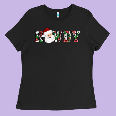 Howdy Santa Ladies Tee Designed By Adodesignshop