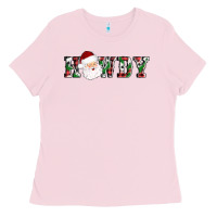 Bubblegum Pink howdy santa Ladies Tee - AdoDesignShop