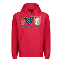 Cardinal Peace Love Goats Premium Hoodie - Bettercallsaul