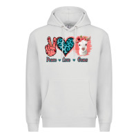 Dove Grey Peace Love Goats Premium Hoodie - Bettercallsaul