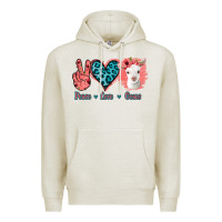 Oatmeal Heather Peace Love Goats Premium Hoodie - Bettercallsaul