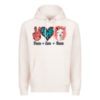 Pale Pink Peace Love Goats Premium Hoodie - Bettercallsaul