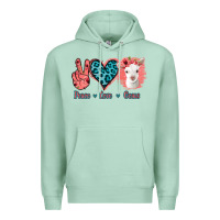 Seafoam Peace Love Goats Premium Hoodie - Bettercallsaul