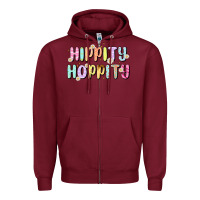 Burgundy easter Zipper Hoodie - MaliasSmallBusiness