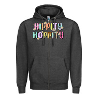 Charcoal Heather easter Zipper Hoodie - MaliasSmallBusiness