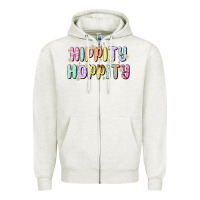 Oatmeal Heather easter Zipper Hoodie - MaliasSmallBusiness