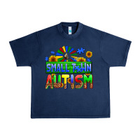Navy small town autism Urban Heavy Tee - AdoDesignShop