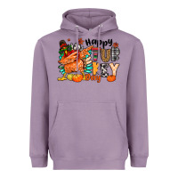 Lavender happy turkey day Heavyweight Hoodie - MaliasSmallBusiness