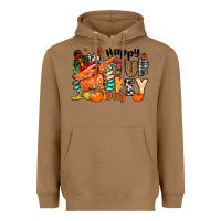Toasted Coconut happy turkey day Heavyweight Hoodie - MaliasSmallBusiness