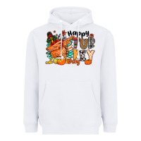White happy turkey day Heavyweight Hoodie - MaliasSmallBusiness