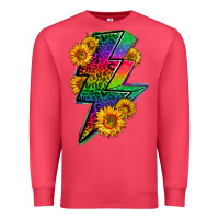 Cardinal LGBTQ+ Lightnin' Bolt With Sunflower Premium Sweatshirt - BundleAndBundleShop