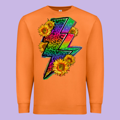 Lgbtq+ Lightnin' Bolt With Sunflower Premium Sweatshirt Designed By Bundleandbundleshop