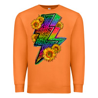 Carrot LGBTQ+ Lightnin' Bolt With Sunflower Premium Sweatshirt - BundleAndBundleShop