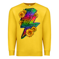 Lemon LGBTQ+ Lightnin' Bolt With Sunflower Premium Sweatshirt - BundleAndBundleShop