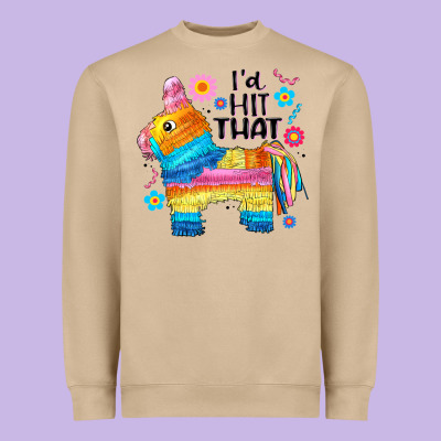 Id Hit That  Mexican Llama Pinata Heavyweight Sweatshirt Designed By Jahusdesignshop