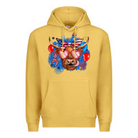 Antique Gold western america cow Premium Hoodie - JahusDesignShop