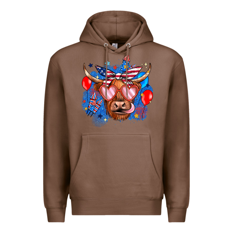 Western America Cow Premium Hoodie by JahusDesignShop | Teevron