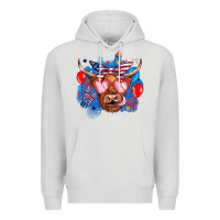 Dove Grey western america cow Premium Hoodie - JahusDesignShop