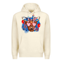 Sandshell western america cow Premium Hoodie - JahusDesignShop