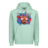 Seafoam western america cow Premium Hoodie - JahusDesignShop