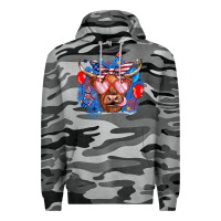 Slate Camo western america cow Premium Hoodie - JahusDesignShop