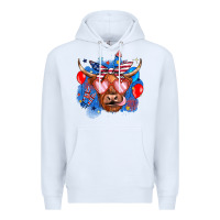 White western america cow Premium Hoodie - JahusDesignShop