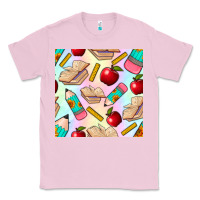 Bubblegum Pink school seamless pattern Classic Tee - BundleAndBundleShop