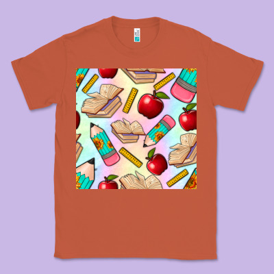 School Seamless Pattern Classic Tee Designed By Bundleandbundleshop
