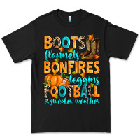 Black Boots flannels bonfires leggins American Football Premium Tee - RanaPortraitStore