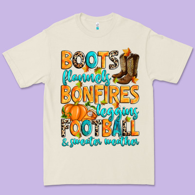Premium Tee Boots flannels bonfires leggins American Football