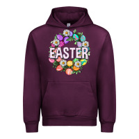 Mauve Wine Easter with eggs and daisy Easter Day Urban Hoodie - HowdyJamesFarm