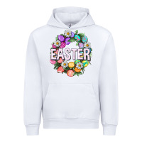 White Easter with eggs and daisy Easter Day Urban Hoodie - HowdyJamesFarm