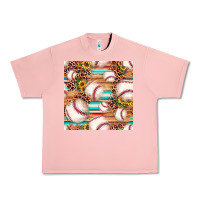 Salmon baseball leopard sunflower seamless pattern Urban Heavy Tee - JahusDesignShop