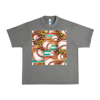 Tornado baseball leopard sunflower seamless pattern Urban Heavy Tee - JahusDesignShop