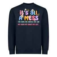 Navy its all a mess Heavyweight Sweatshirt - JahusDesignShop