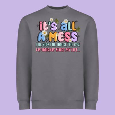 Its All A Mess Heavyweight Sweatshirt Designed By Jahusdesignshop