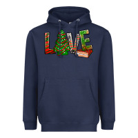 Navy Love Christmas tree cake Heavyweight Hoodie - NancyCooperArtShop