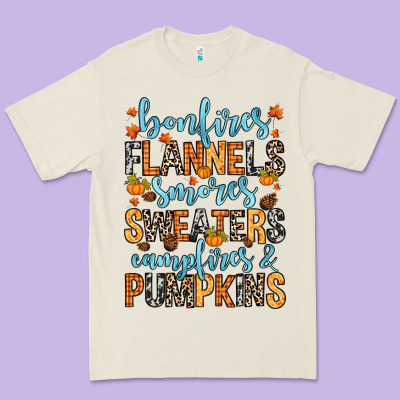 Premium Tee Bonfires flannels