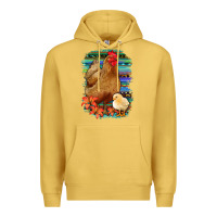 Antique Gold Chicken with Chick Premium Hoodie - Bettercallsaul